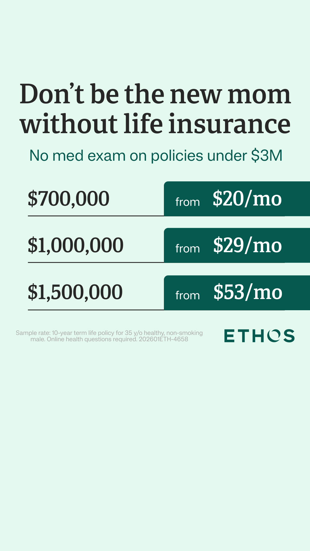 Ethos Facebook ad