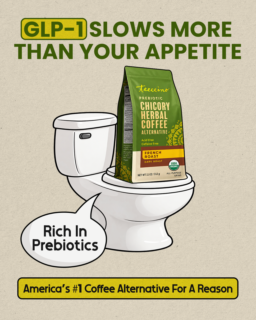 Teeccino Herbal Coffees & Teas Facebook ad