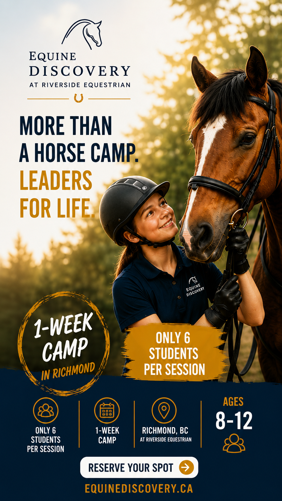 Riverside Equestrian Centre Facebook ad: More than a Camp Adventure