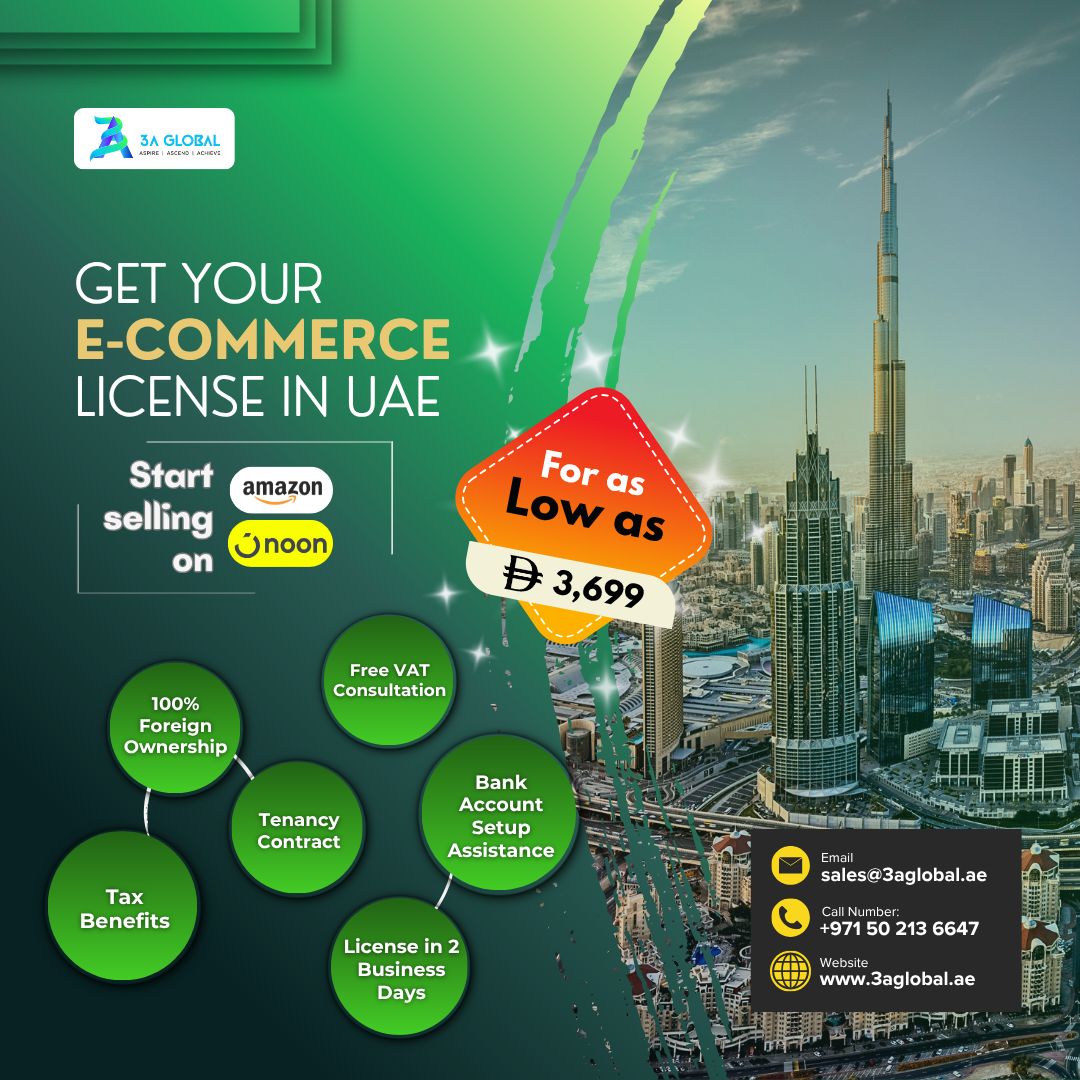 3A Global Facebook ad: UAE E-Commerce License