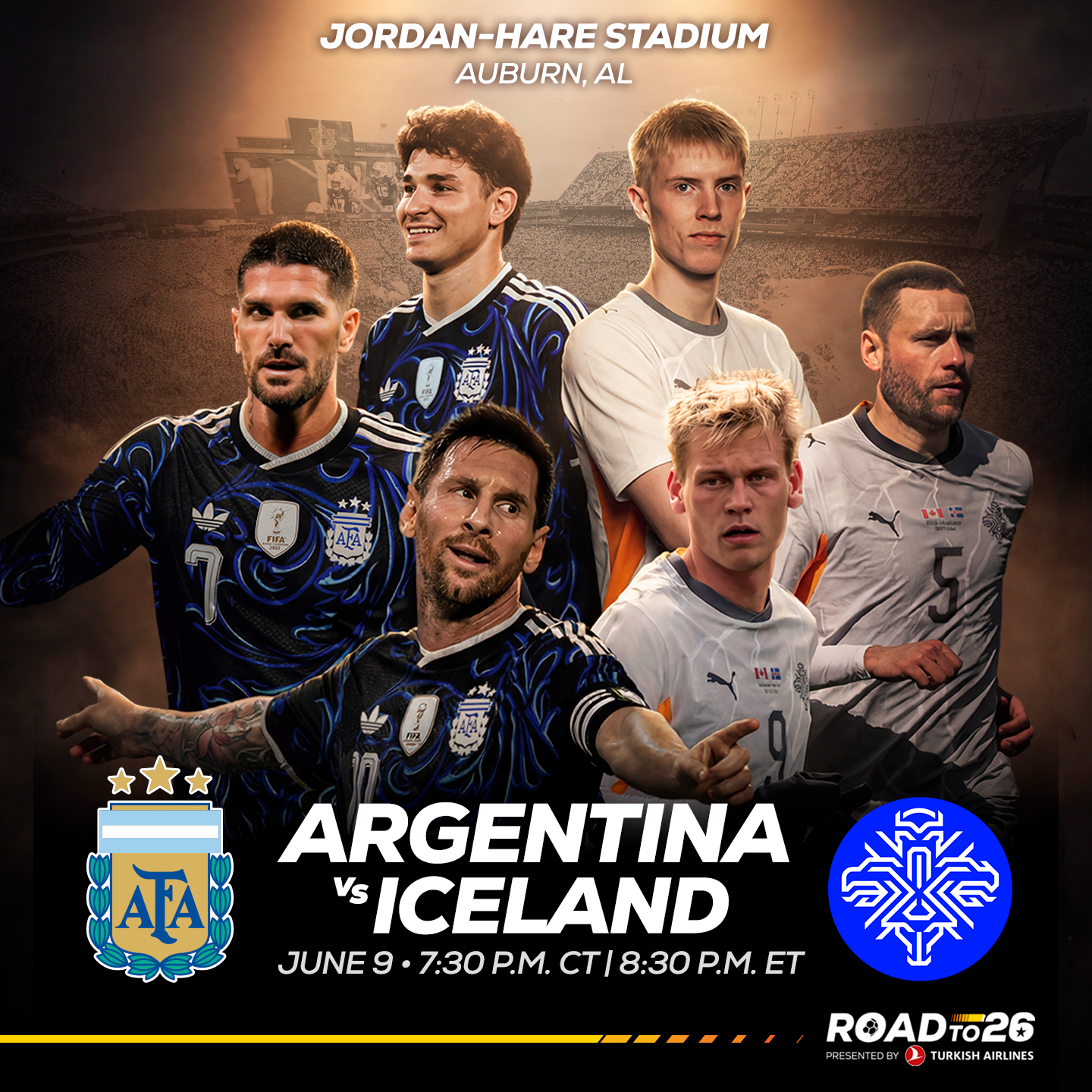 RoadTo26USA Facebook ad: Argentina vs Iceland coming to Auburn - June 9