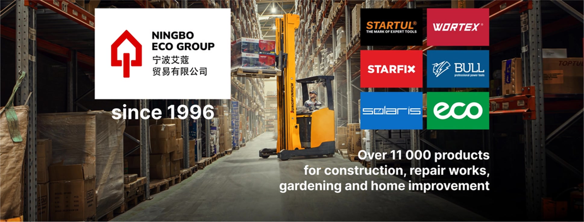 Ningbo ECO Group Facebook ad: We have been dealing with tools and equipment…