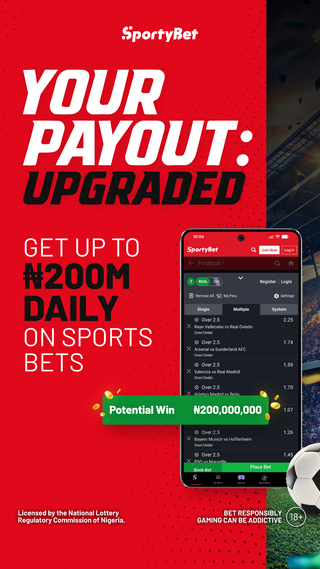 SportyBet Nigeria Facebook ad