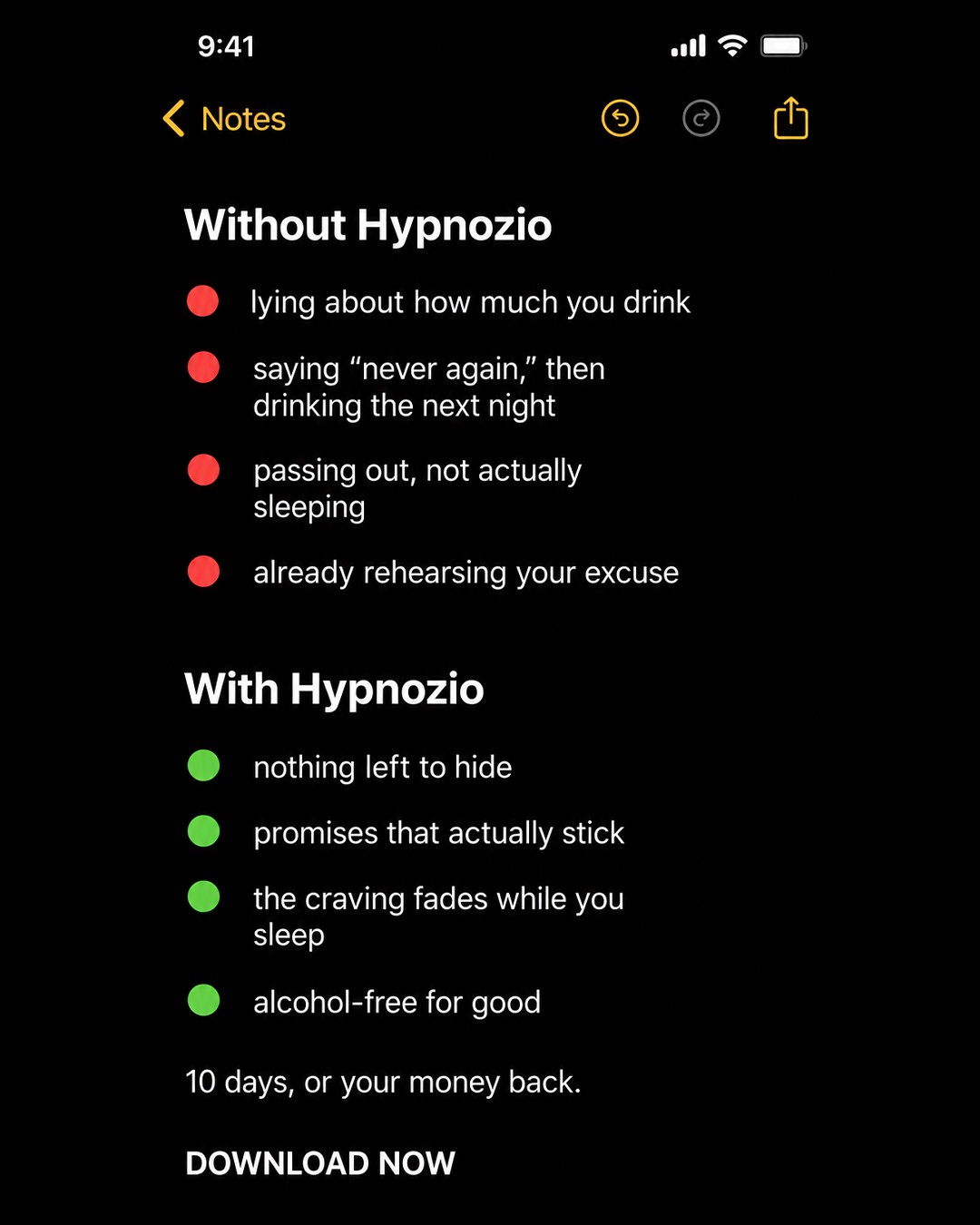 Hypnozio: power of hypnotherapy Facebook ad: Break Free from Alcohol Addiction