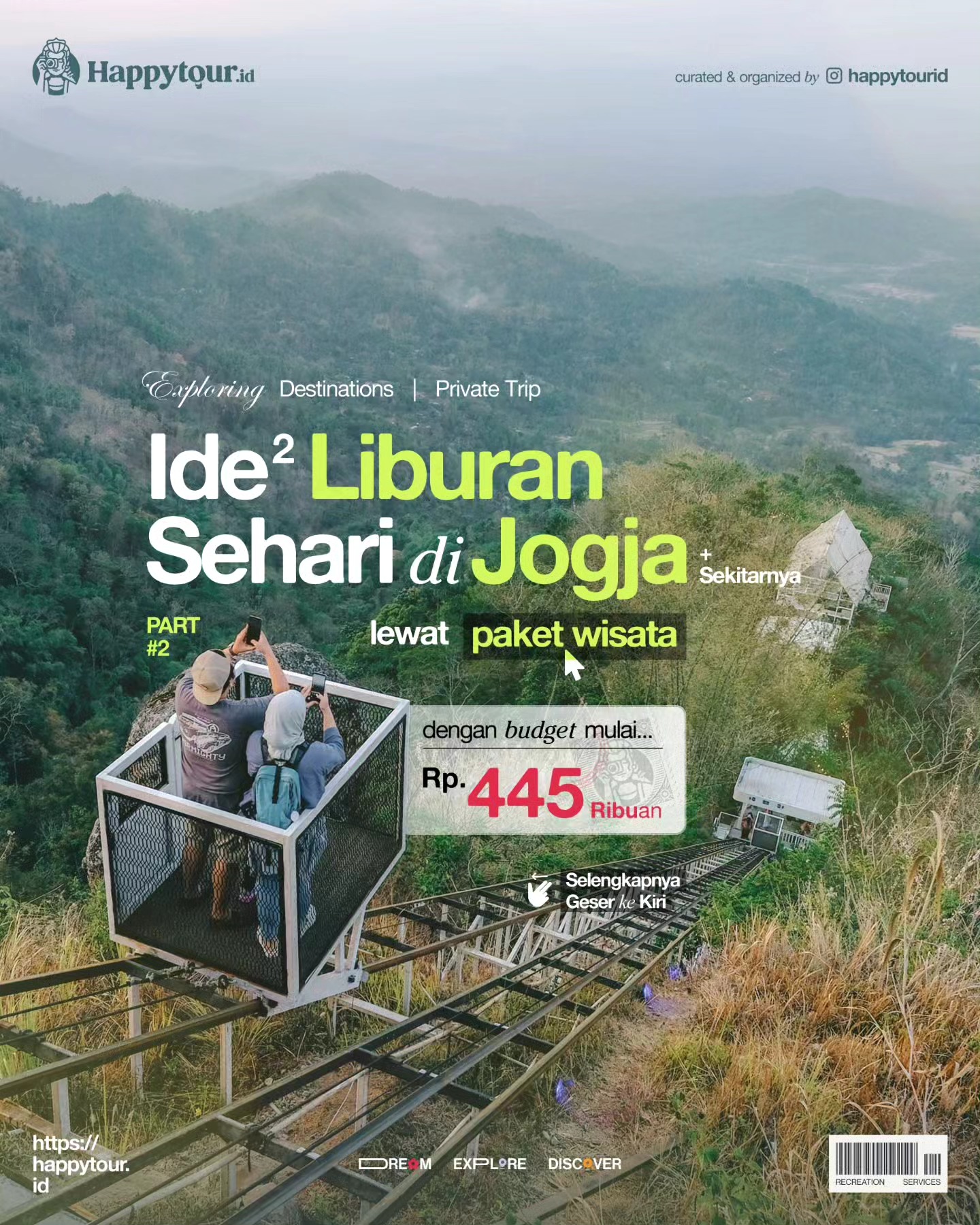 Happytour.id Facebook ad: 8 Ide Liburan Sehari di Jogja 𝘭𝘦𝘸𝘢𝘵 Paket…