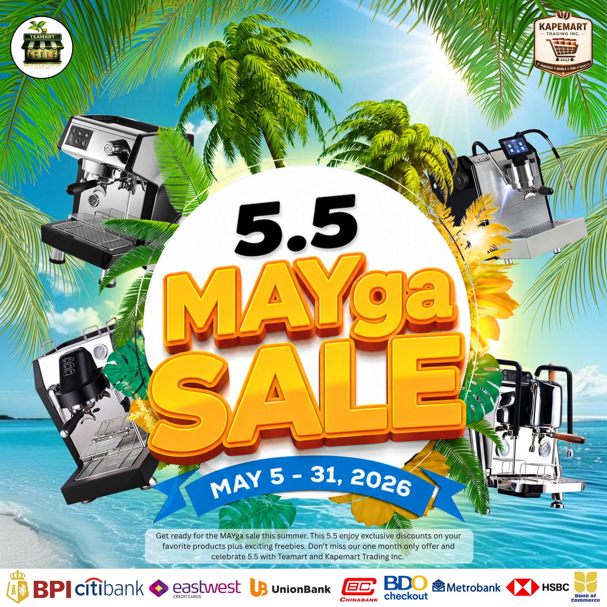Teamart Tarlac Facebook ad: 5.5 MAYga SALE is HERE!