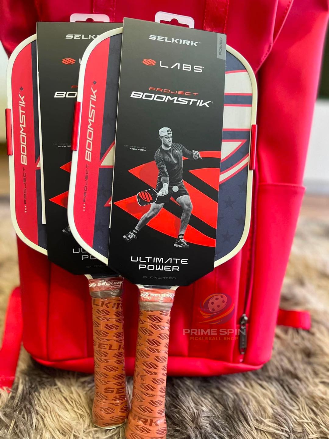 PrimeSpin Pickleball Shop Facebook ad: PICKLEBALL PADDLES • SHOES • BAGS