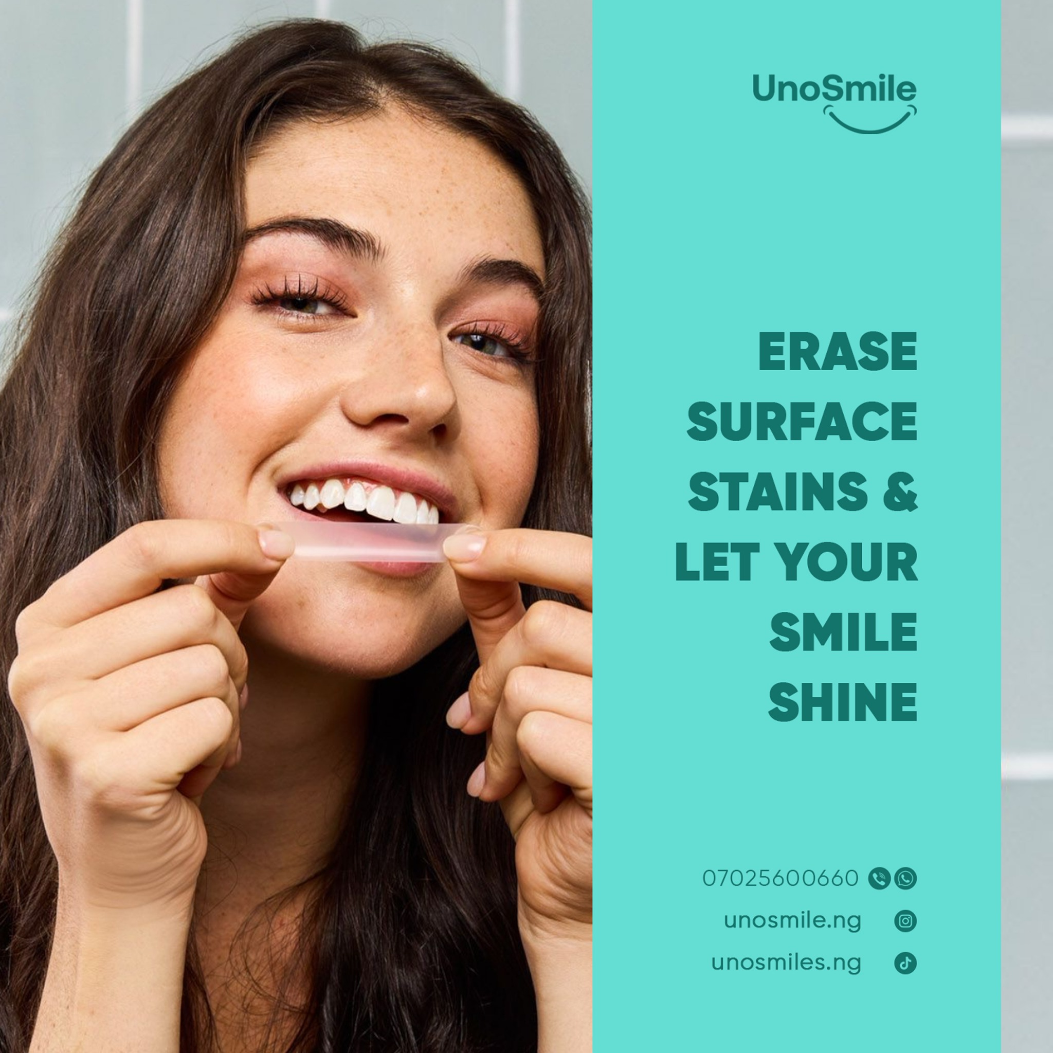 UnoSmile Facebook ad: Your Glow-Up Is One Step Away