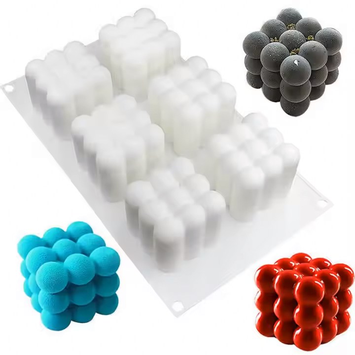 Kristen Vastlik Facebook ad: 10 Units-3D Bubble Candles - 6 Cavity Bubble Cube Silicone…