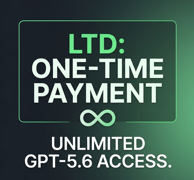Writeseed Facebook ad: Unlimited GPT 5.6 - Really, no limits, one payment!