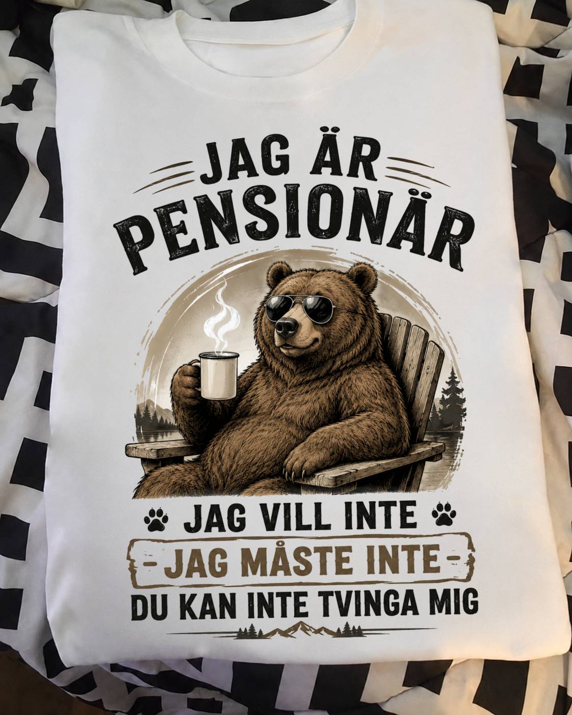 Funny T-shirts Facebook ad: Beställ här: https://teefisk.com/pensione