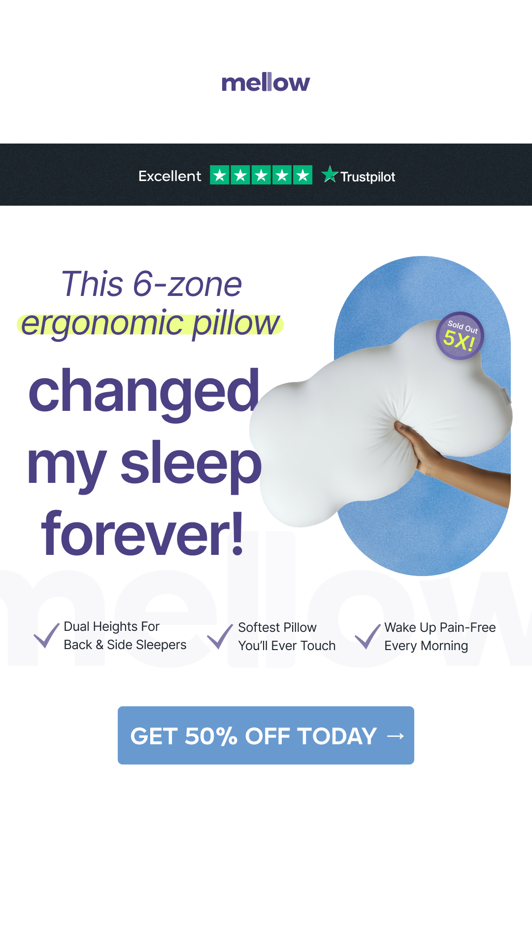 Mellow Sleep Facebook ad