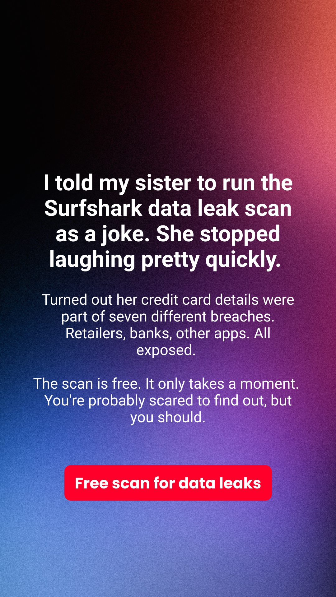 Surfshark Facebook ad