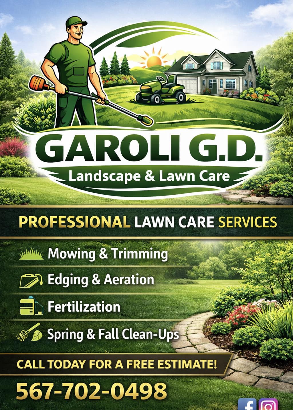 Garoli G.D landscape and Lawn care Facebook ad