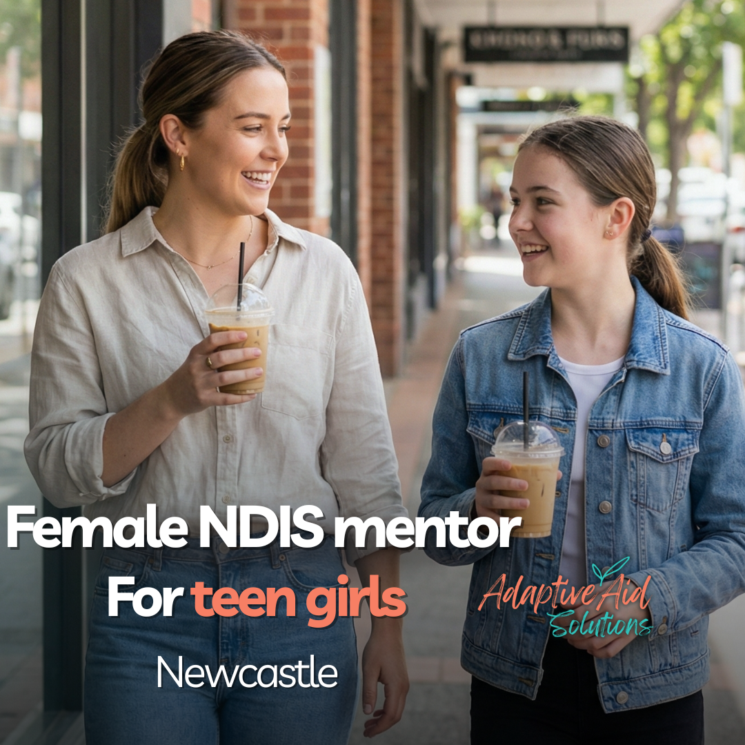 Adaptive Aid Solutions Facebook ad: NDIS teen mentors, Newcastle