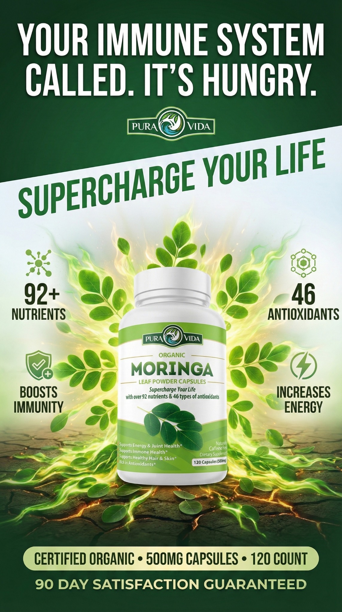 Pura Vida Moringa Facebook ad