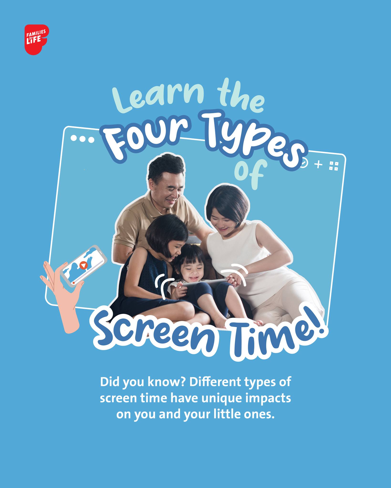 Families for Life Facebook ad: Screen time is here to stay, but not…