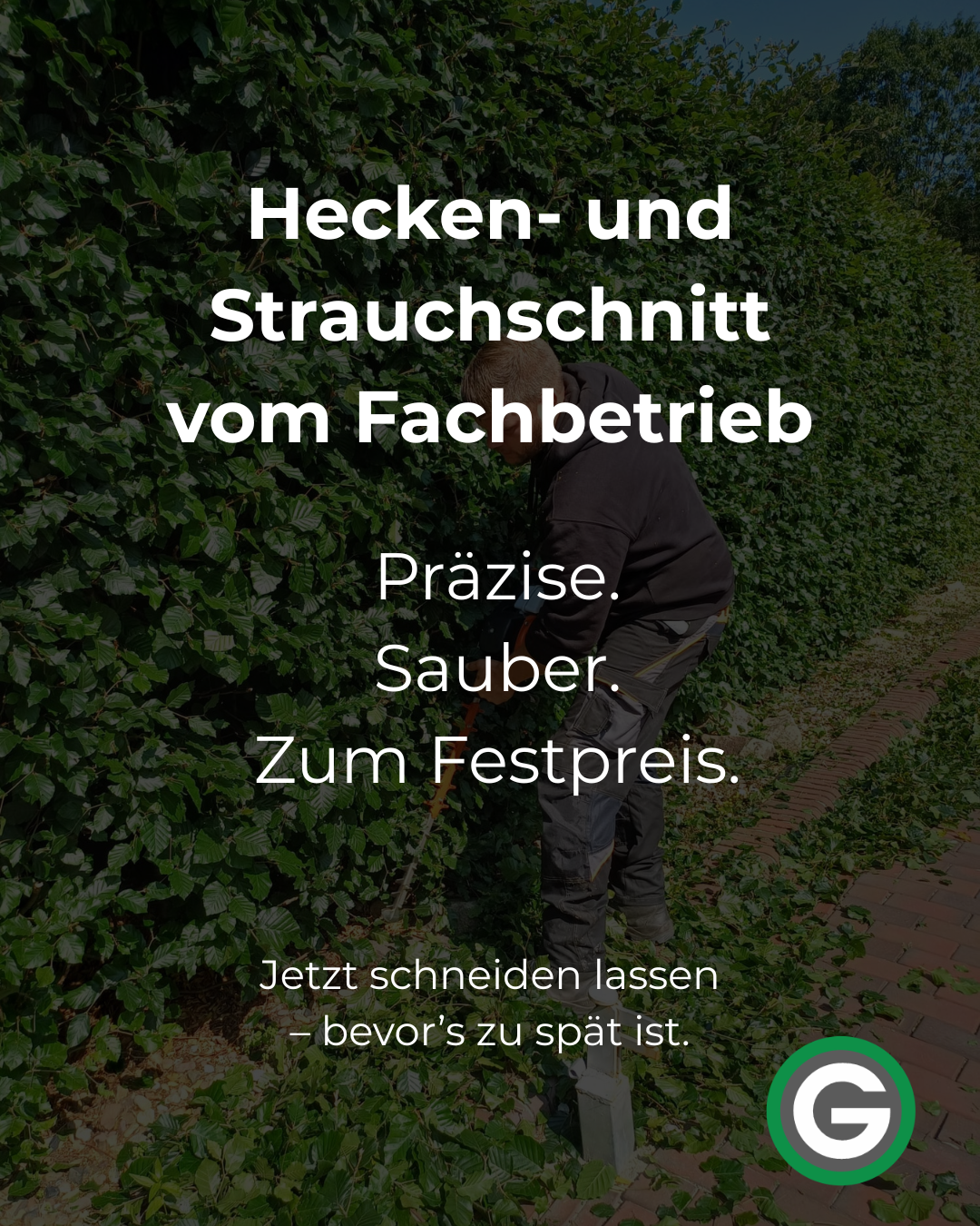Gartenbau Ostfriesland Facebook ad: Profis für Hecken- & Strauchschnitt