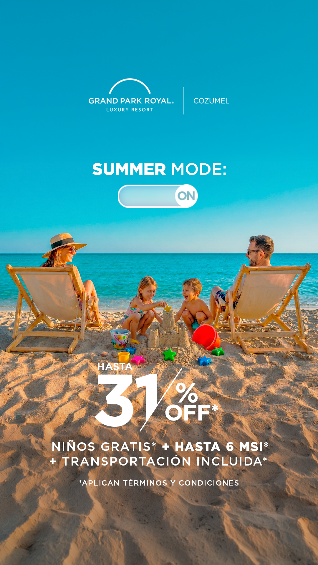 Grand Park Royal Cozumel Facebook ad from Jun 10, 2026