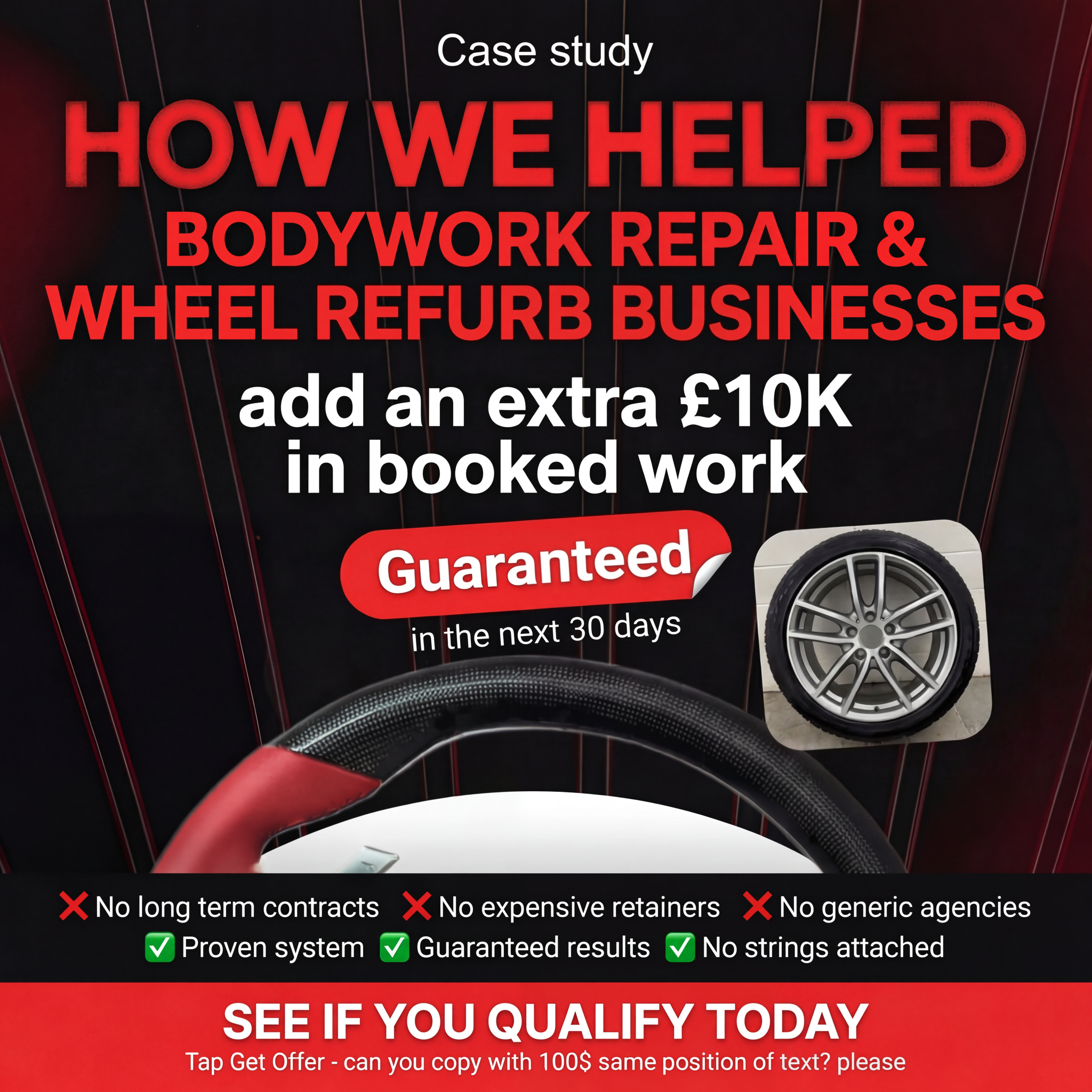 Auto Repair Sales Accelerator Facebook ad: Own a Bodywork Repair Business?