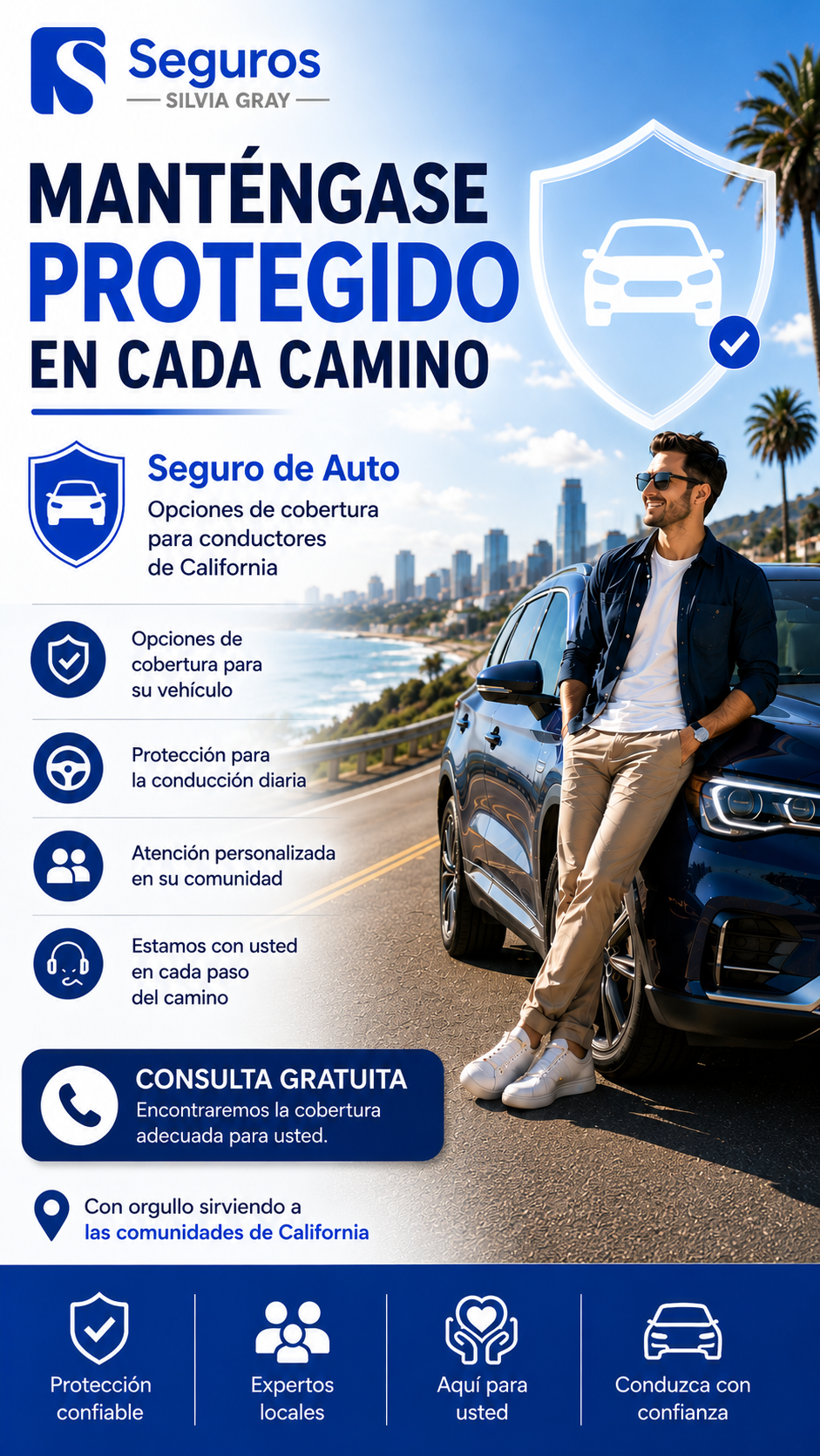 Silvia Gray, MBA  Insurance Broker Facebook ad