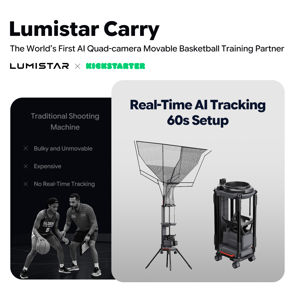 Lumistar Global Facebook ad: Get more shots up. Chase less.
