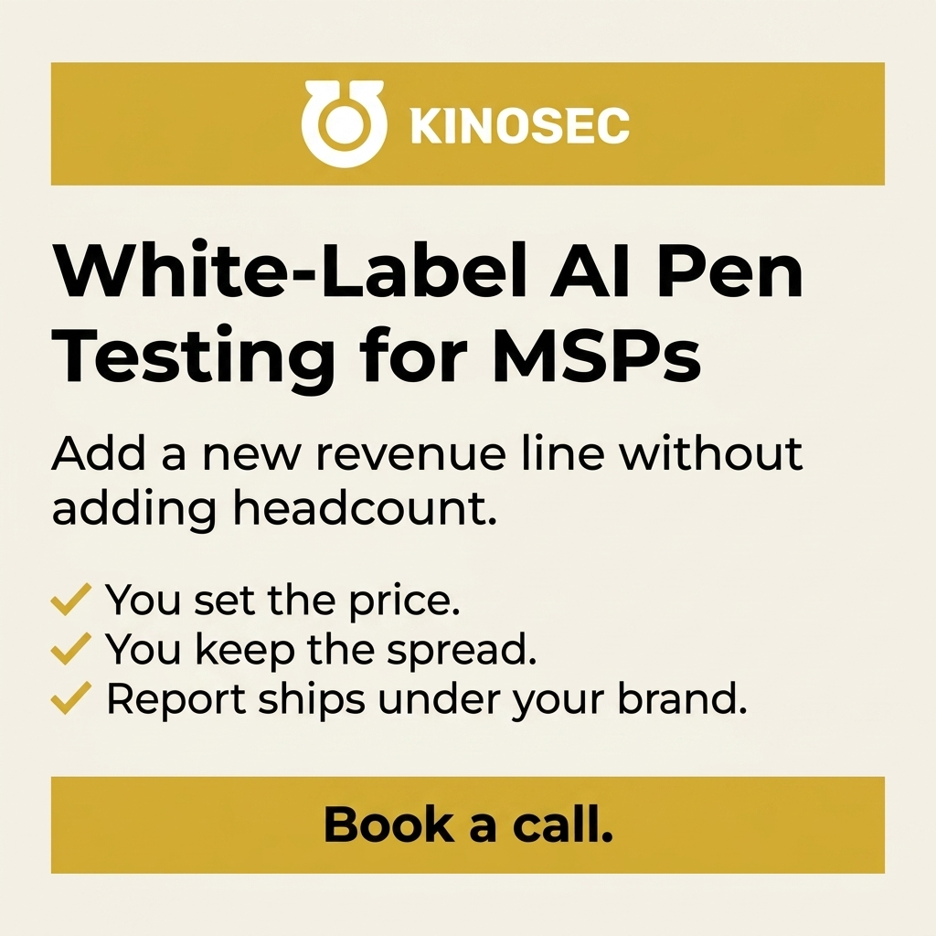 KinoSec Facebook ad: MSPs: Add New Revenue From Your Existing Clients