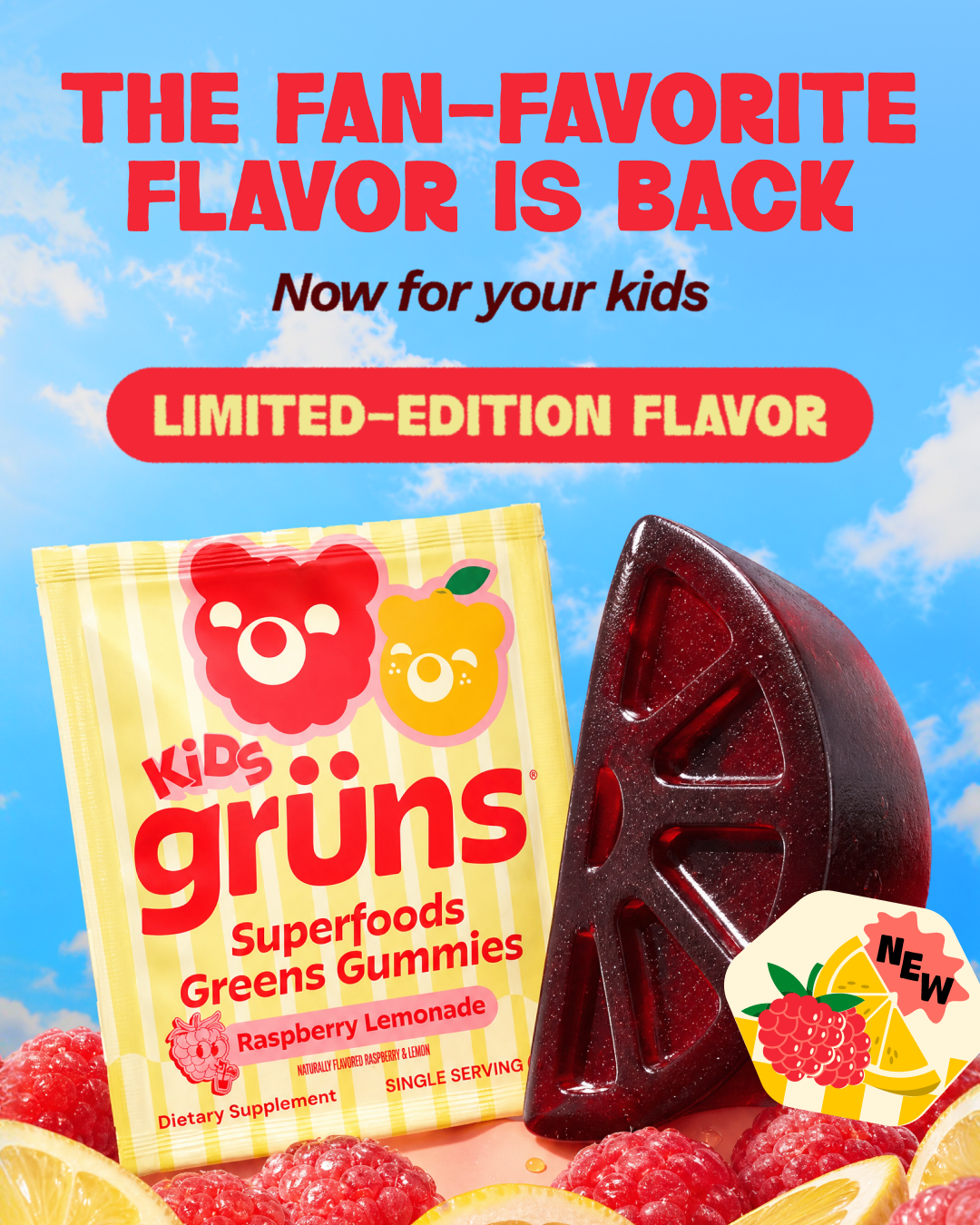 Grüns Kids Facebook ad