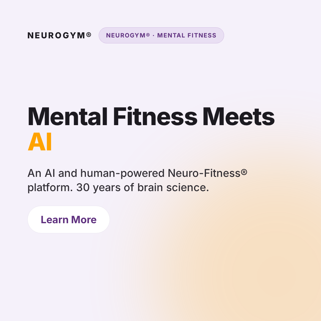 NeuroGym Facebook ad: Mental Fitness Meets AI