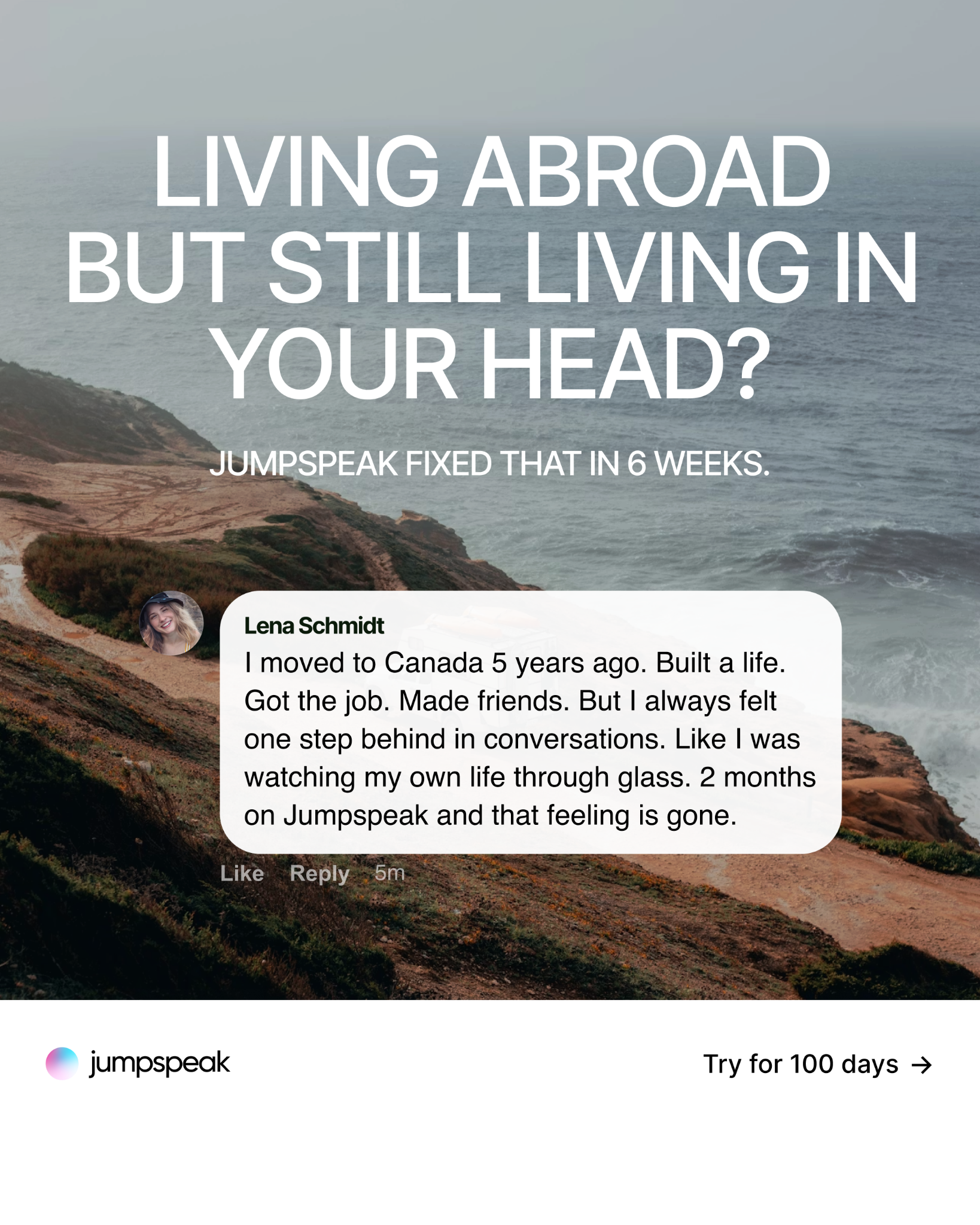 Jumpspeak Facebook ad