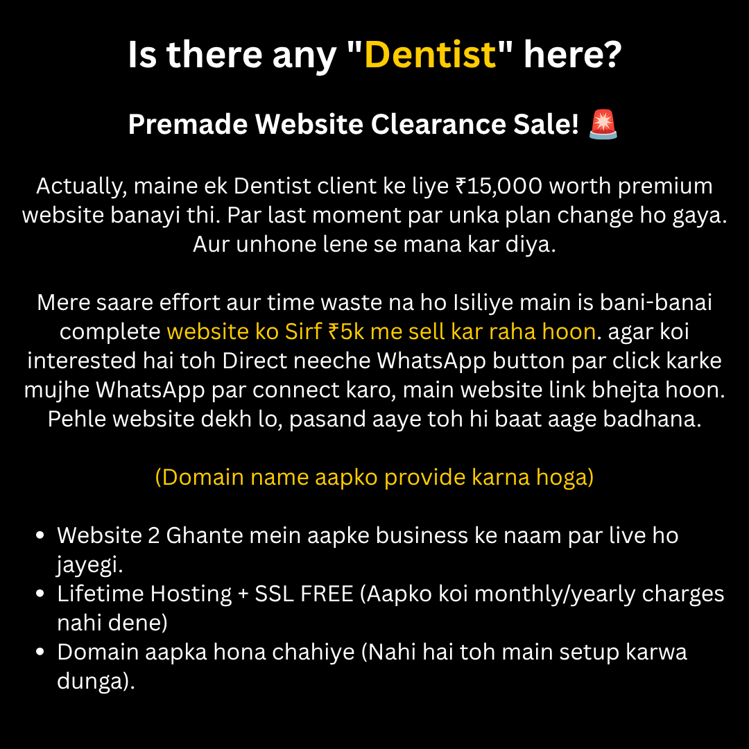 Flaanko Facebook ad: ₹15,000 Premium Website at just ₹5K Today