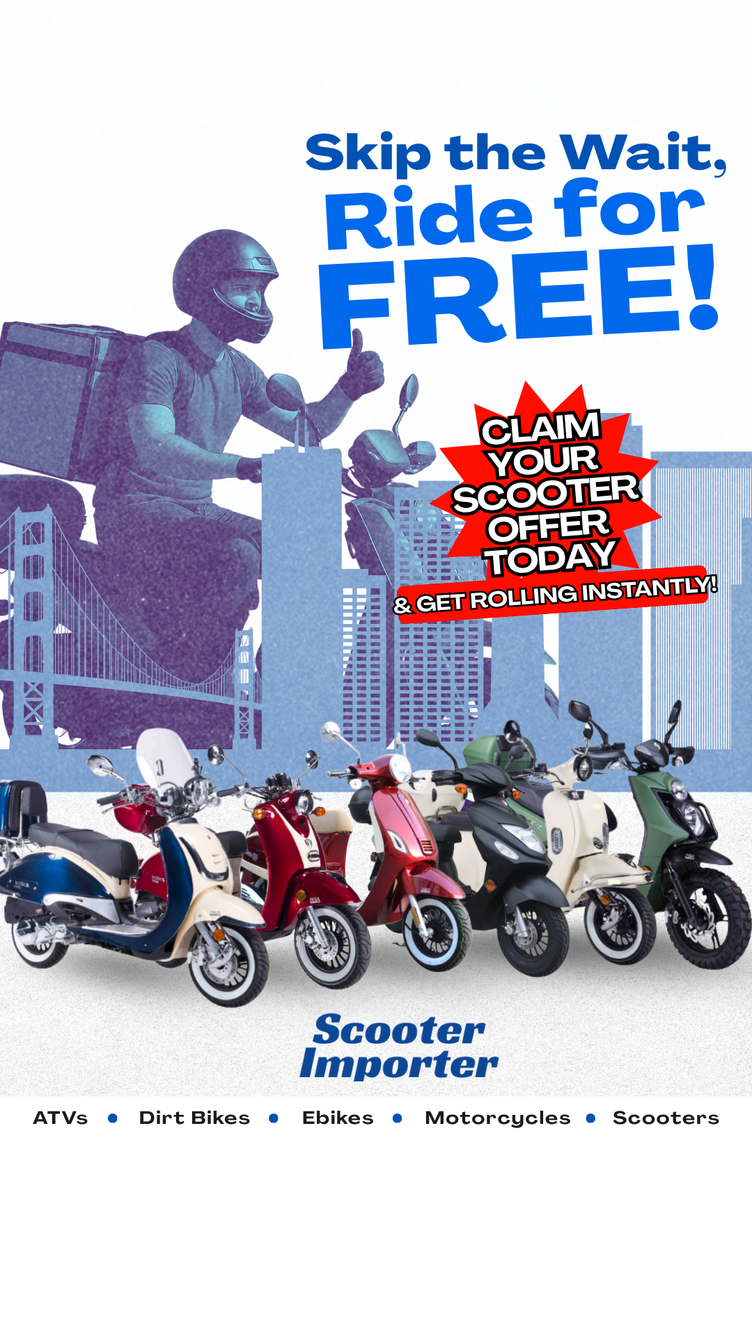 Scooter Importer Facebook ad from Feb 6, 2026