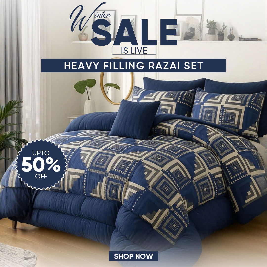 Nishat Home's Facebook ad: Wnter Arrival - Quilt & Razai Set