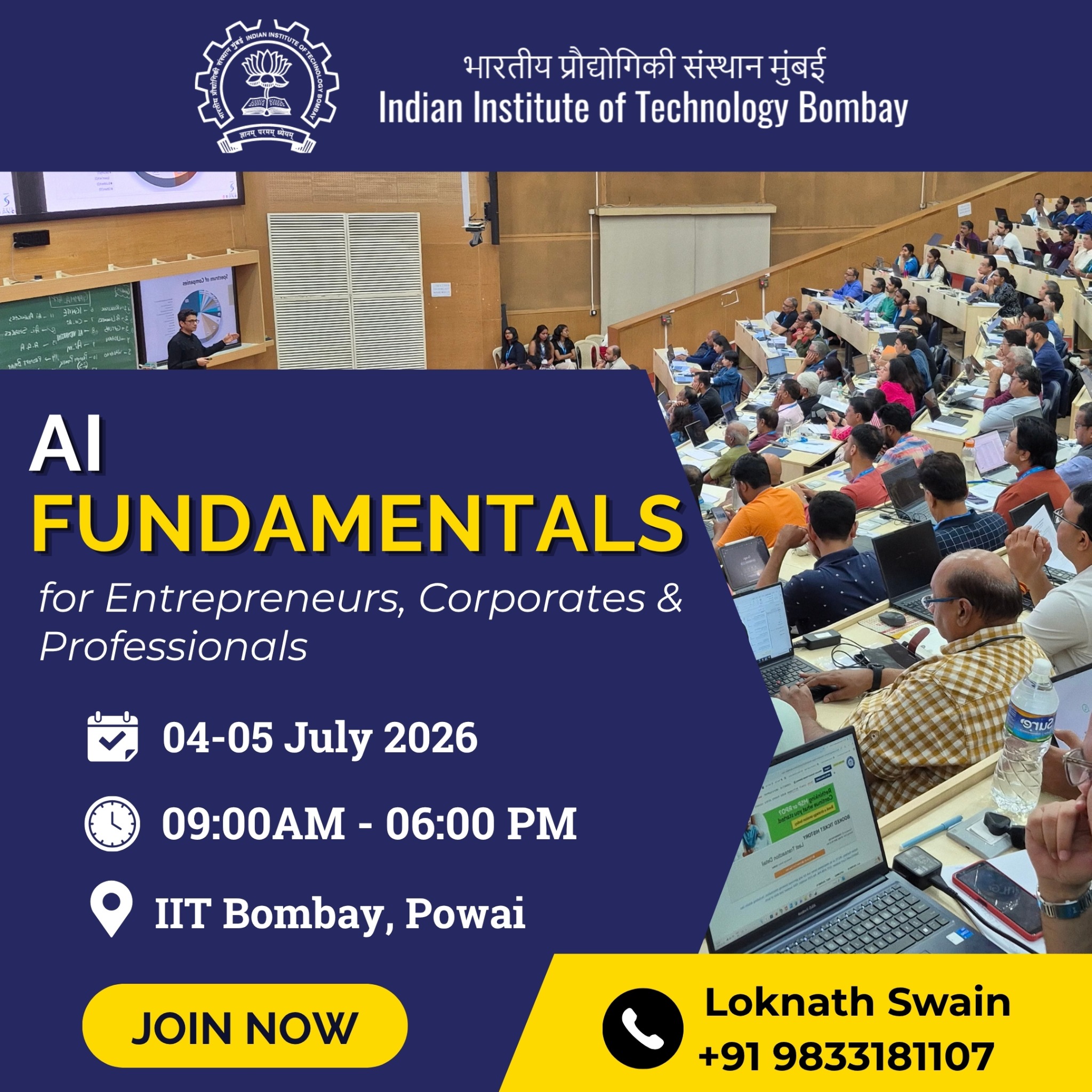 AI Mastery Mentor Facebook ad: IIT Bombay launches 14th AI 2 days Training