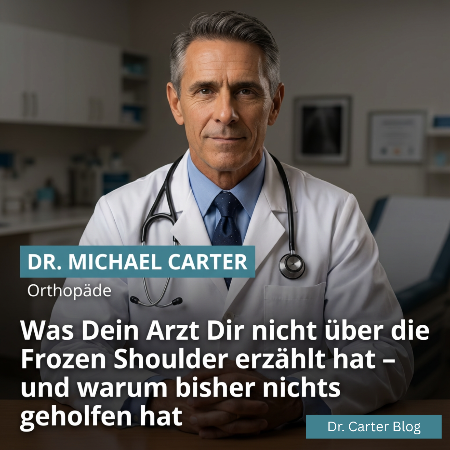 Dr. med. Michael Carter Facebook ad: Tschüss Schulterschmerz, in nur 8 Wochen!