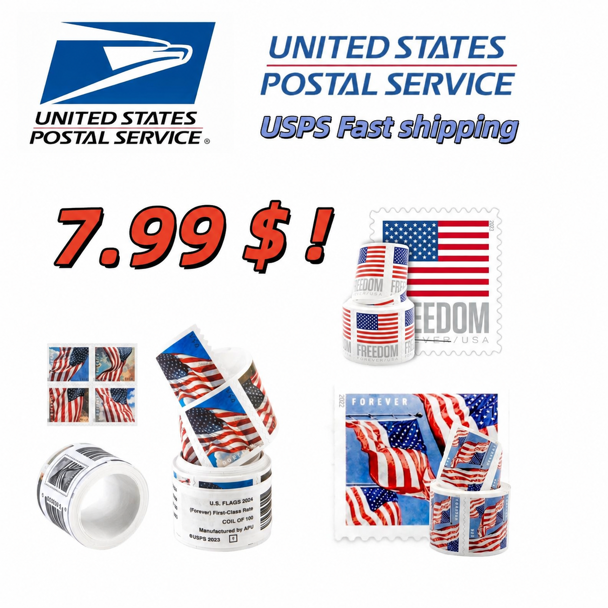 Ryan Wade Bailey Facebook ad: Get 100 U.S. Stamps for Just $7.99