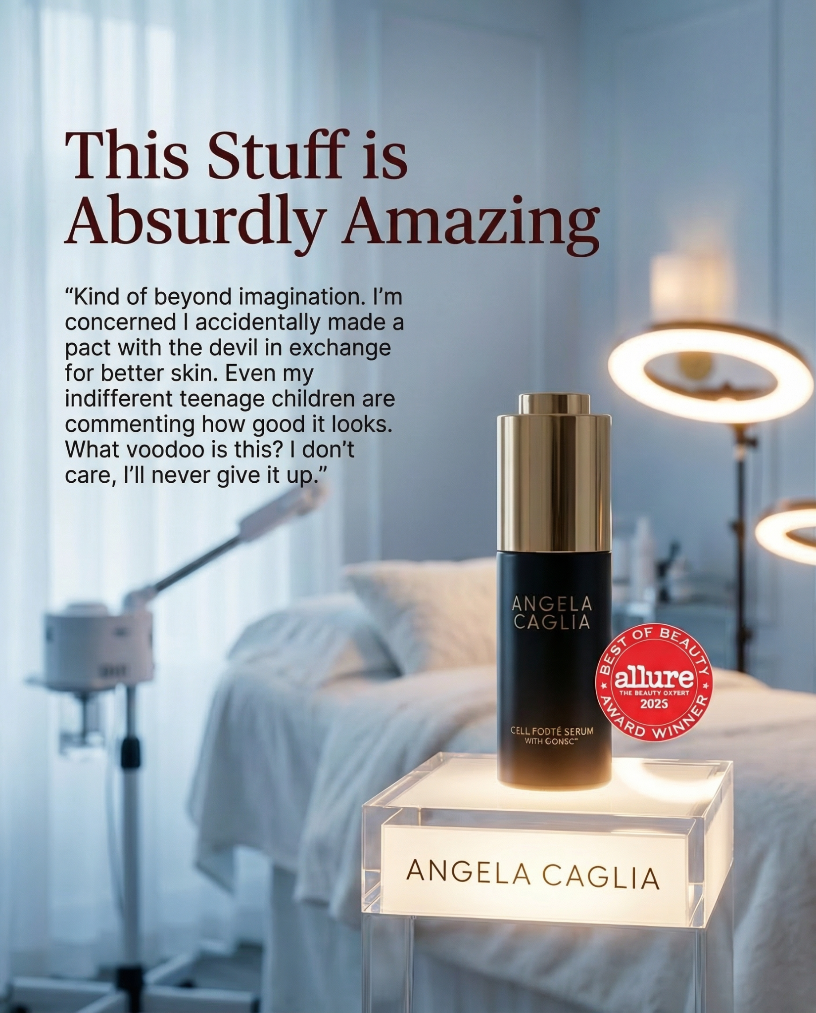 Angela Caglia Skincare Facebook ad