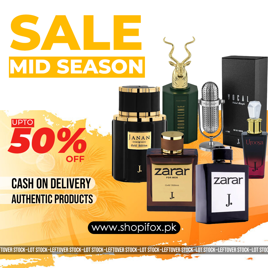 Shopifox.pk - Perfumes & Discount Deals Pakistan Facebook ad: MID SEASON SALE IS LIVE!
