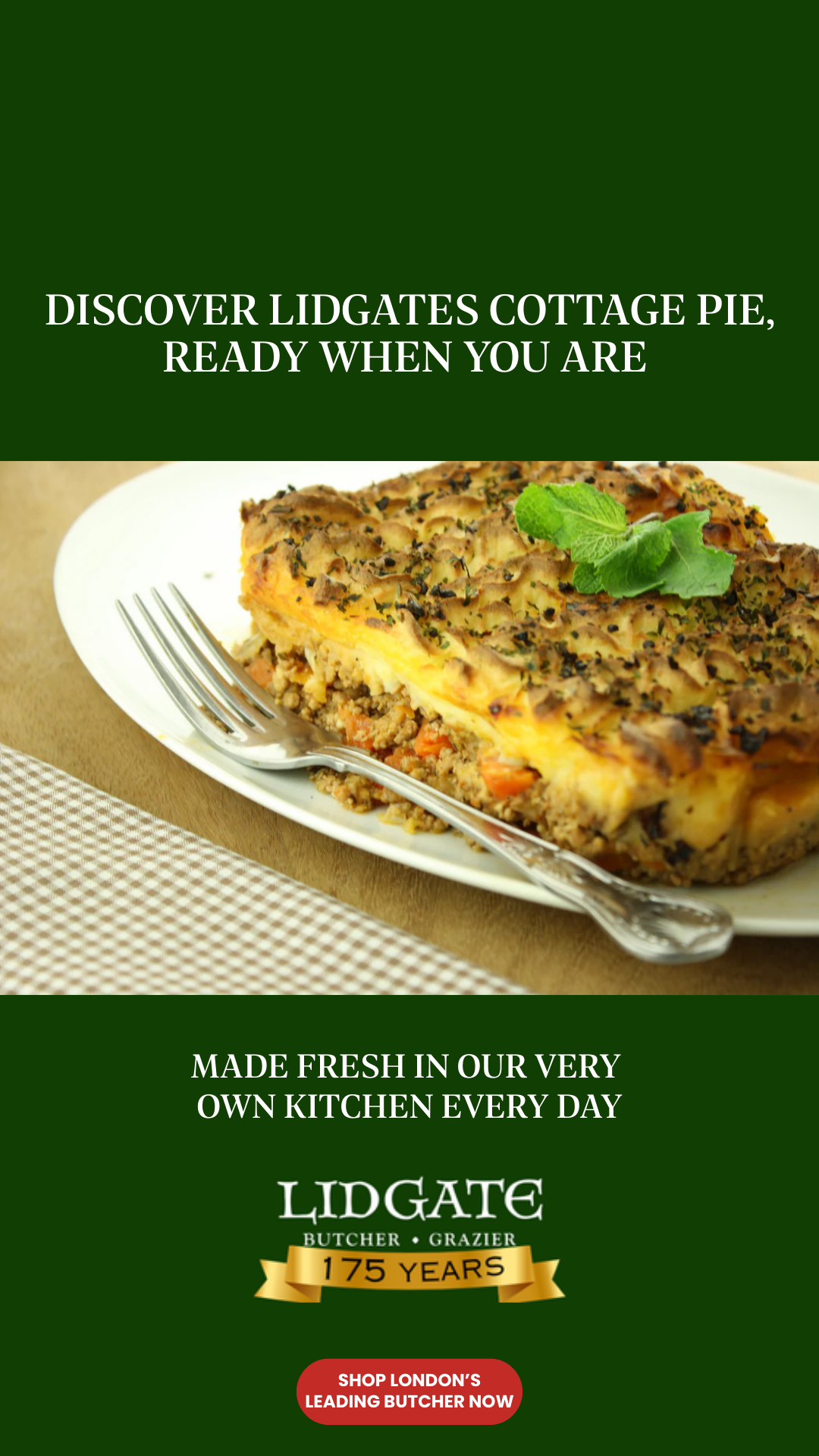 Lidgates Butchers Facebook ad