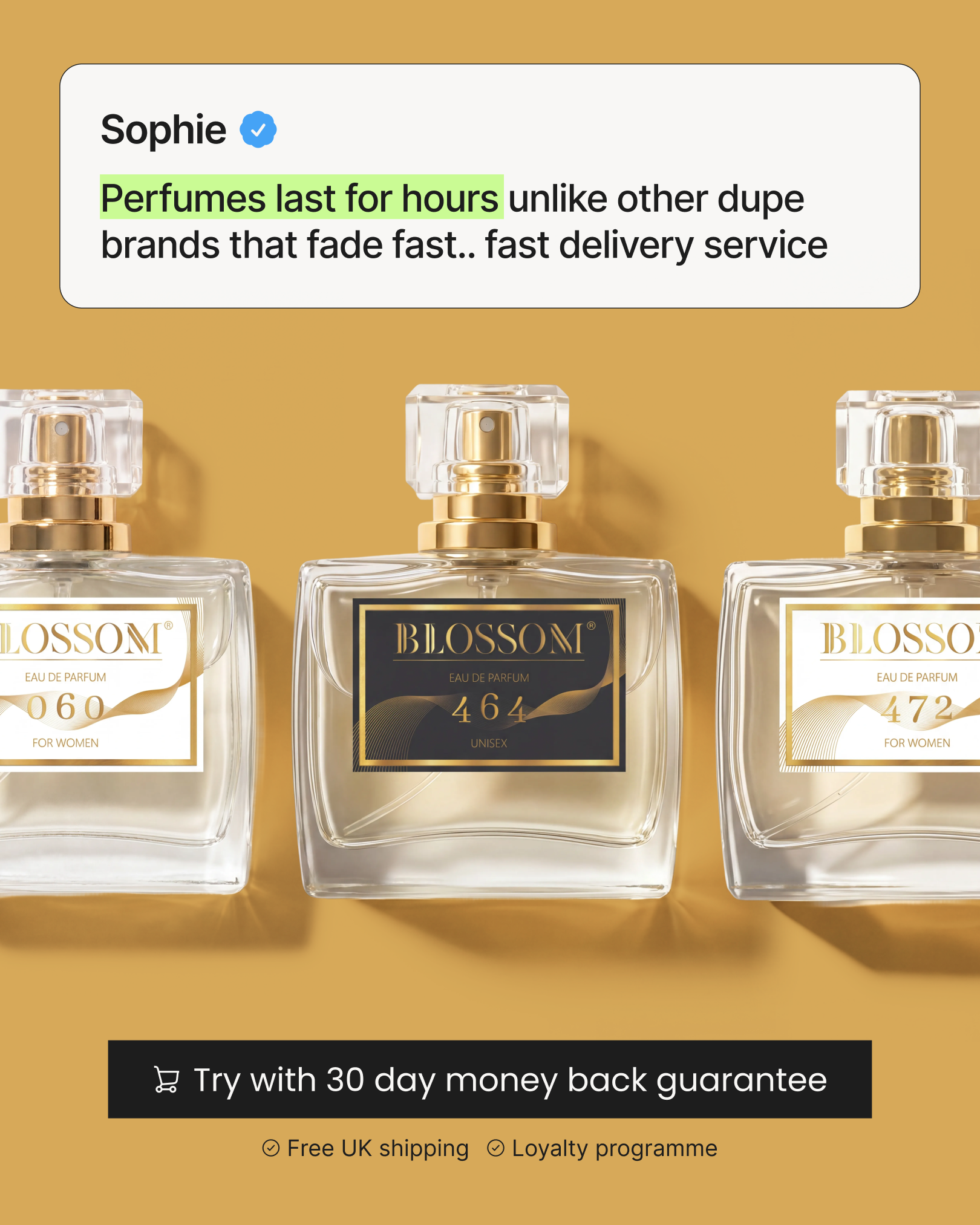 Blossom Perfumery Facebook ad