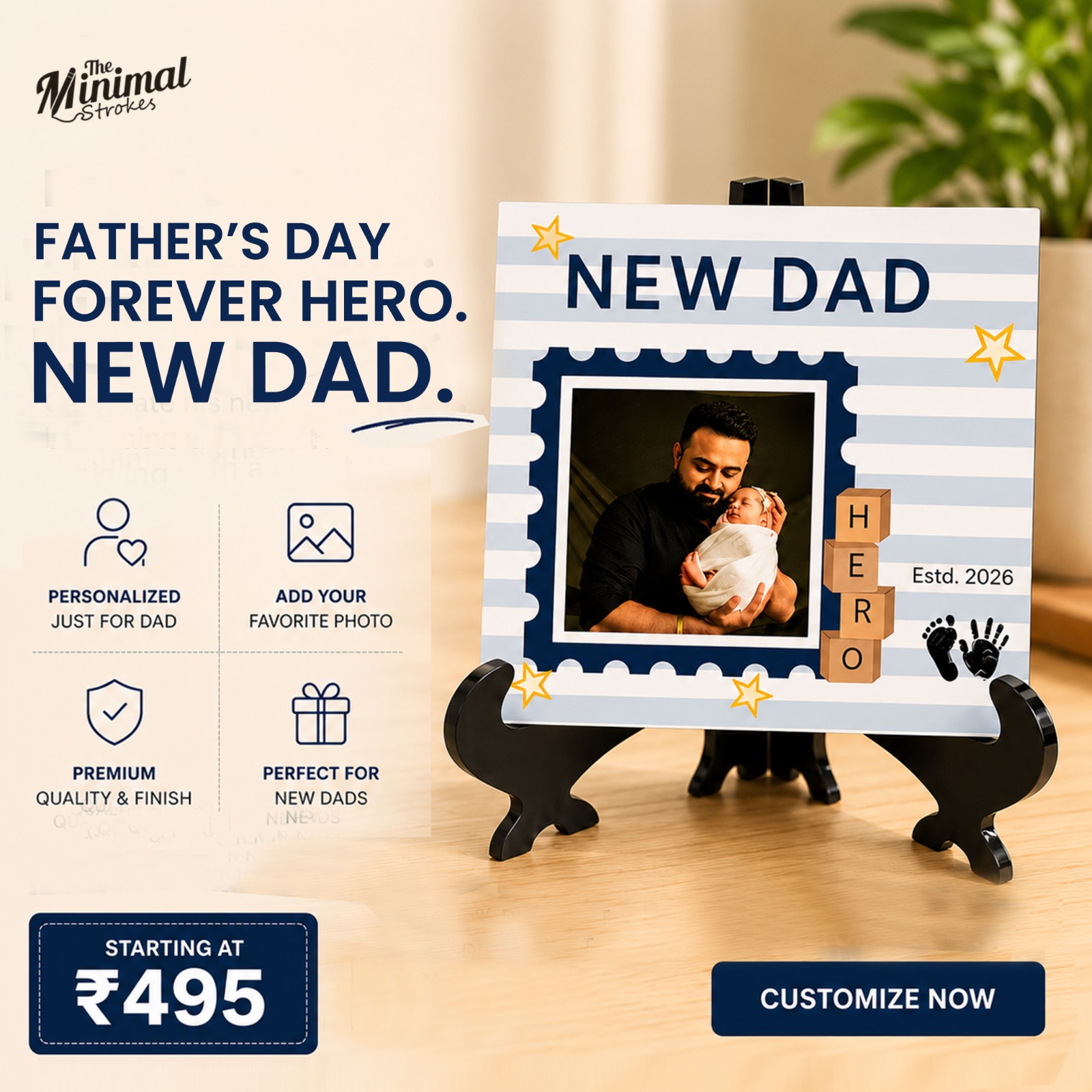 The Minimal Strokes Facebook ad: Flat 45% Off!