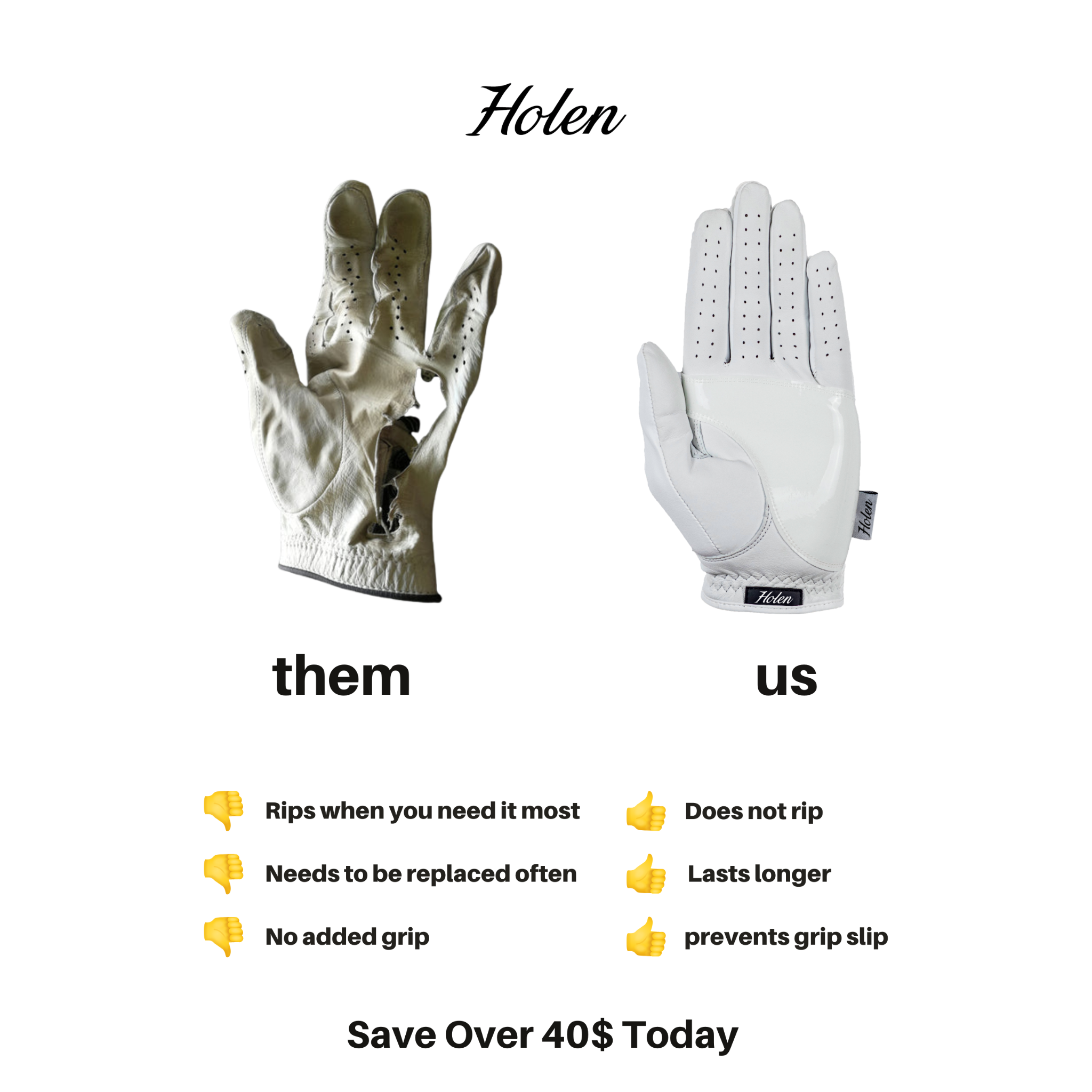 Holen Golf Co Facebook ad from Oct 15, 2025
