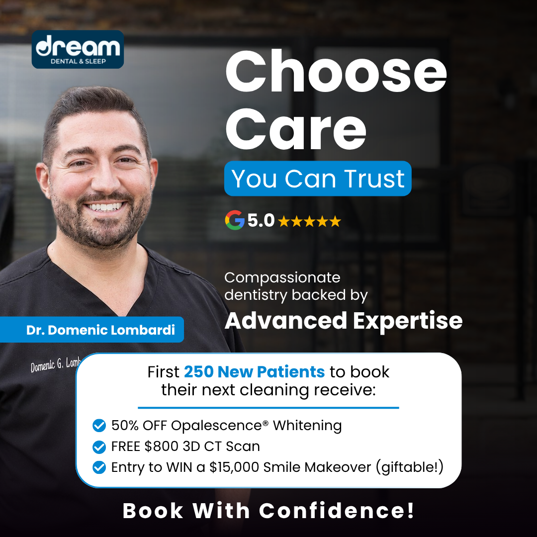 Dream Dental & Sleep Facebook ad: 50% Off Cosmetic Makeovers!