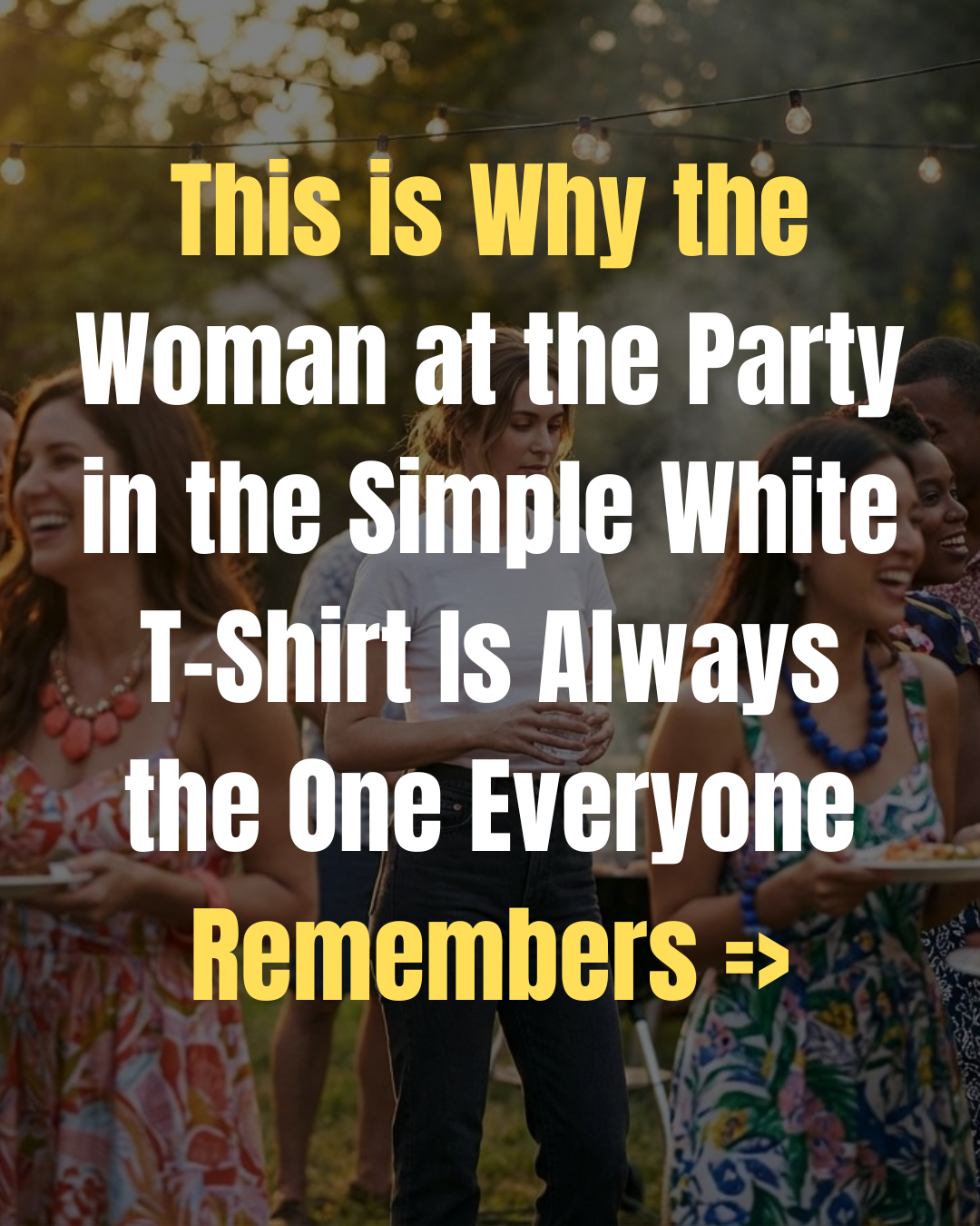 Threadcurve Facebook ad: Why the Woman at the Party in the Simple White T-Shirt Is…