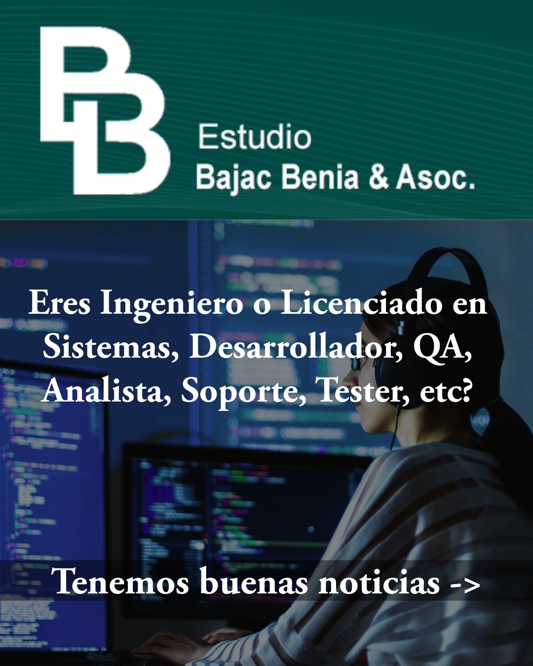 Estudio Bajac Benia & Asoc. Facebook ad: La tributación de la Industria del Software se…