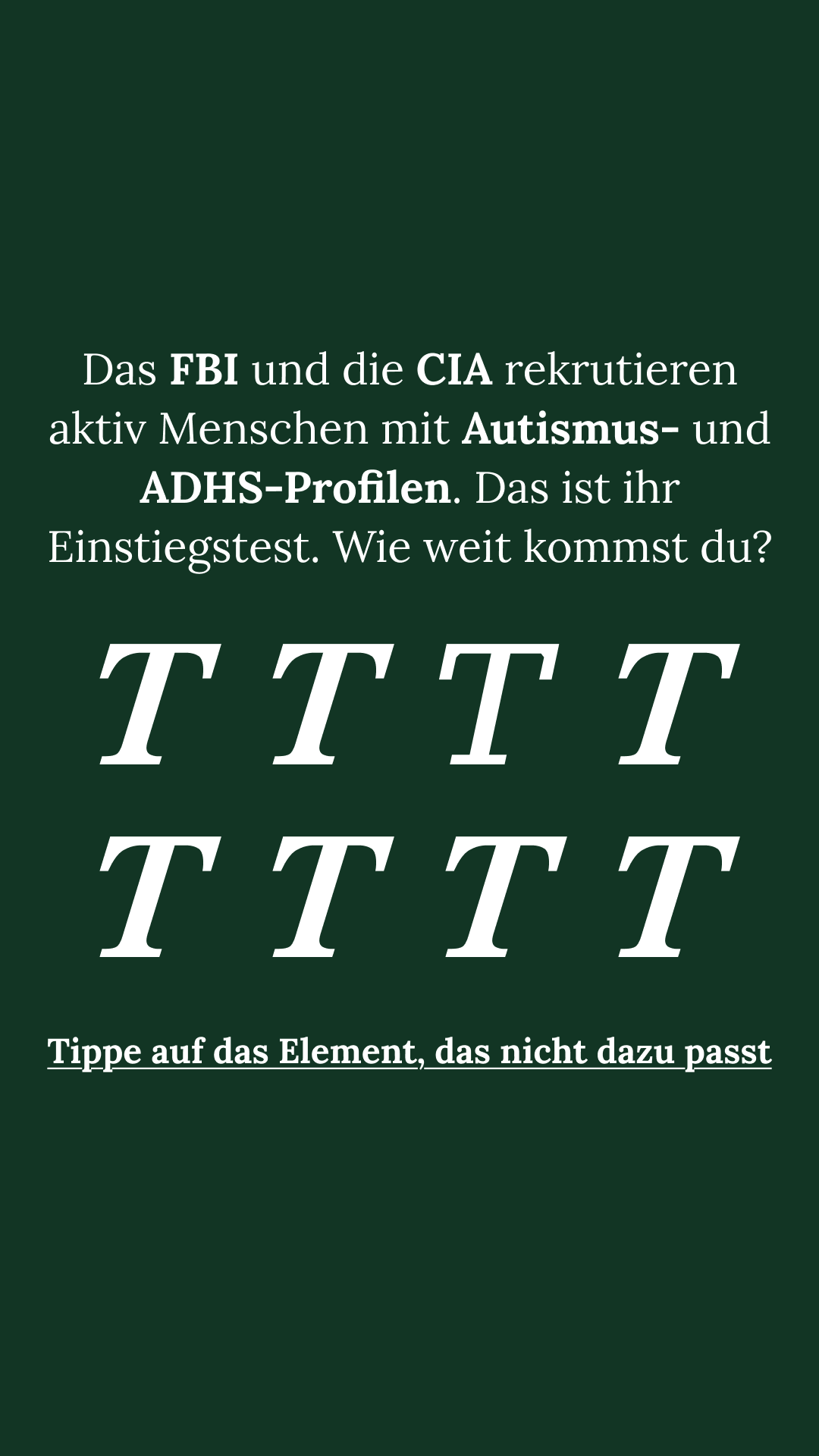 International IQ test Facebook ad