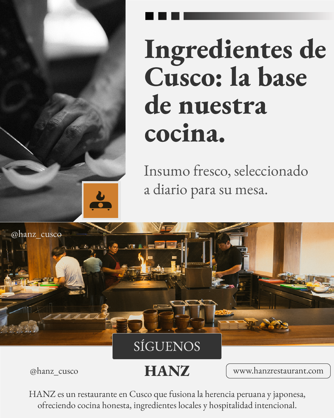 Hanz Facebook ad: Quien pisa Cusco busca un sabor que cuente…