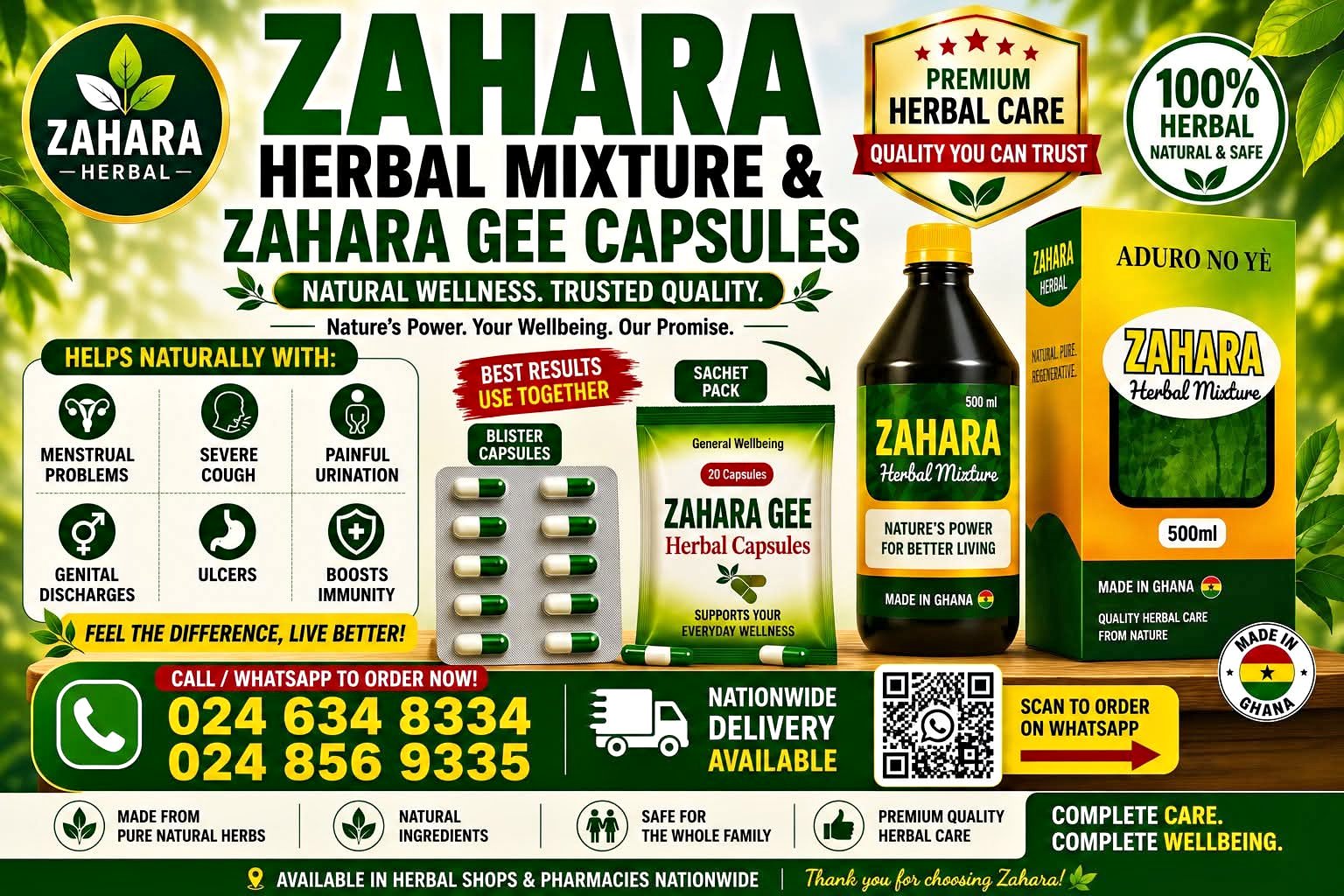 Zahara Mixture & Zahara Gee Capsules Facebook ad: Carinstic Co. Ltd