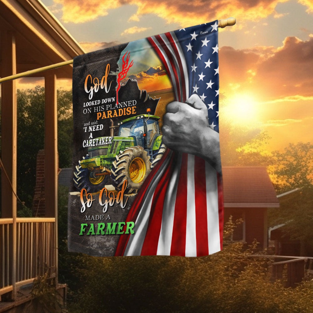 Flagwix.com Facebook ad: God made a farmer-and He made them proud.