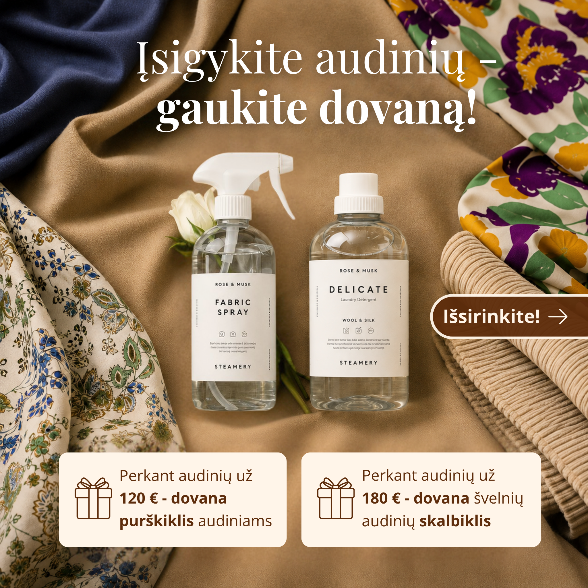 MUST HAVE Facebook ad: Steamery dovanos audiniams